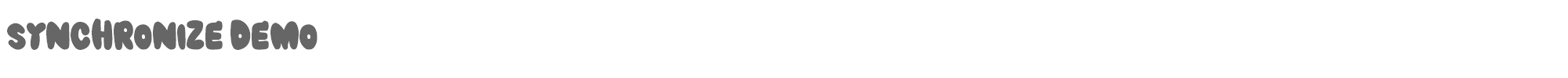 Sample characters Synchronize Font